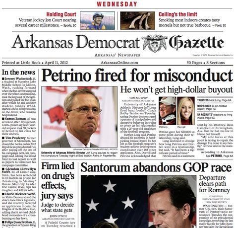 Flashback Democrat Gazette Coverage Of Bobby Petrinos Firing 4 Years