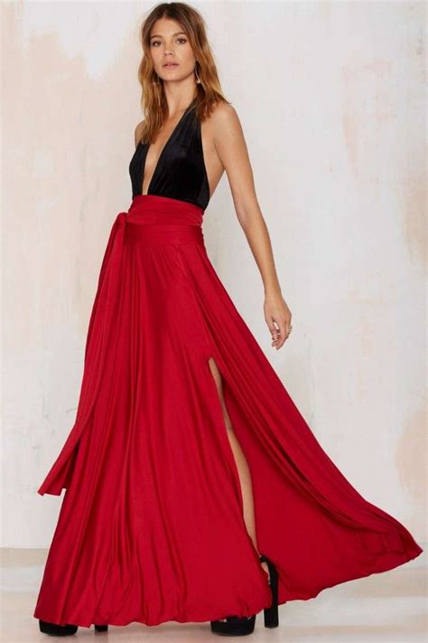14 Alternatives To The Traditional Prom Dress Fashion Red Maxi Skirt