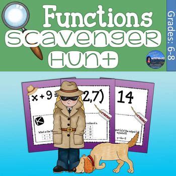 Functions Scavenger Hunt Math Game Evaluating Functions Review