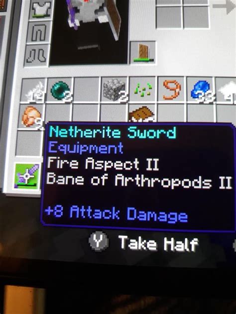 Netherite Sword Equipment Ire Aspect Ii Bane Of Arthropods It 5 Attack