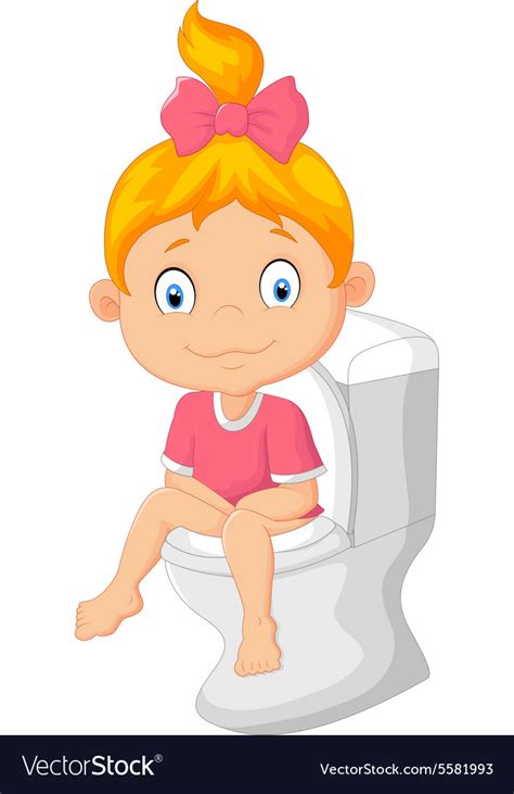 Cartoon Boy Sitting On The Potty Royalty Free Vector Image