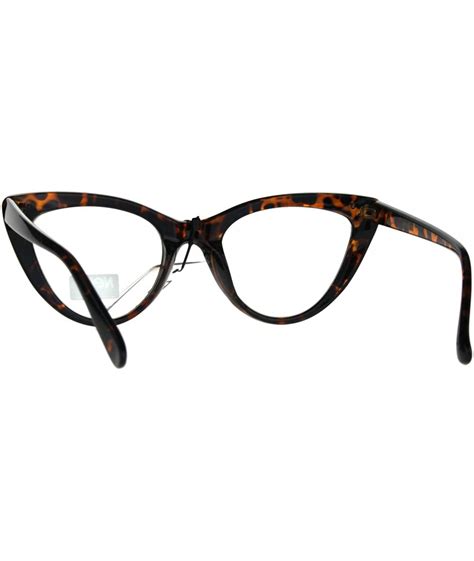 womens designer goth cat eye clear lens eye glasses tortoise cf188lldqr8