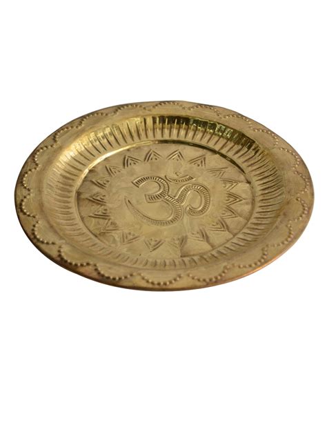 Buy Engraved Om Symbol And Gayatri Mantra On Puja Thali Online From Shopclues
