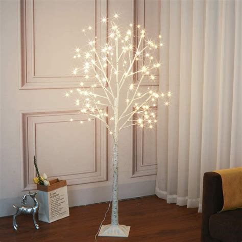 55 Leds Birch Twig Tree Lamp Warm Light Home Party Wedding Decor
