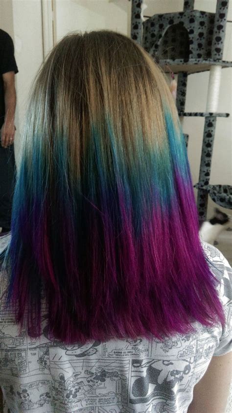 Rainbow Dip Dye Long Hair Styles Hair Styles Beauty