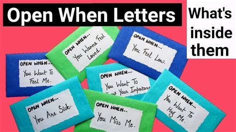 What Is Inside These Open When Letters Part 2 Friendship