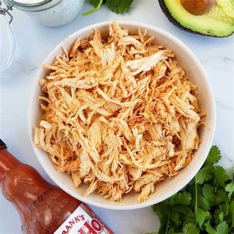 Healthy Slow Cooker Buffalo Chicken 2 Ingredients Hint Of Healthy