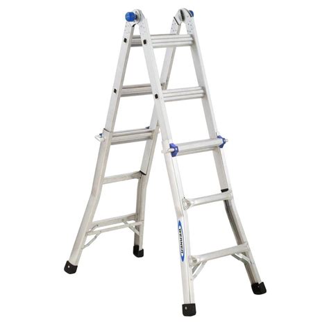 Werner 16 Ft Aluminum Folding Multi Position Ladder With 300 Lb Load
