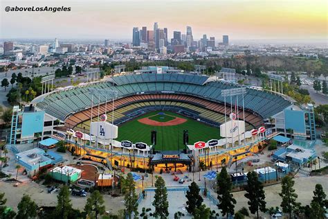 Dodger Stadium With Los Angeles In The Background Photograph By Josh