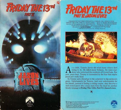 Friday The 13th Jason Lives Vhs Tape Tommy Jarvis Vhs Tape Friday The