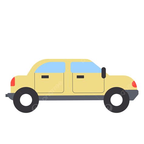Patung Mobil Kartun Kuning Ringan Kuning Muda Mobil Kecil