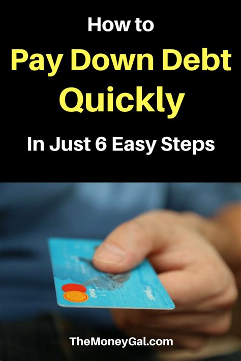 We did not find results for: How to Pay Down Debt Quickly: 6 Easy Steps to Success - The Money Gal | Credit card debt ...