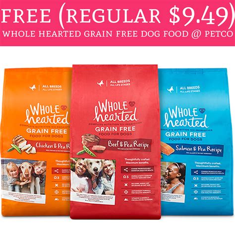 Foods safe for canine consumption include cooked meats and fish such as chicken and salmon, eggs, peanut butter, oatmeal, apples, banana, green beans, carrots, cheese, yogurt, pumpkin and rice. FREEEEE (Regular $9.49) Whole Hearted Grain Free Dog Food ...