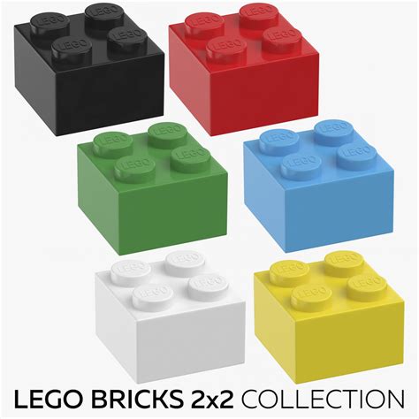 Lego Bricks 2x2 3d Model Turbosquid 1491947
