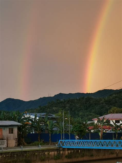 Double Rainbows At Sabah Malaysia