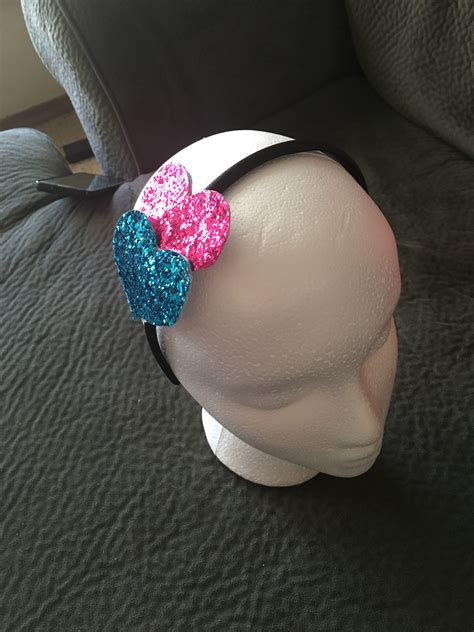 Glitter Heart Headband Feltro