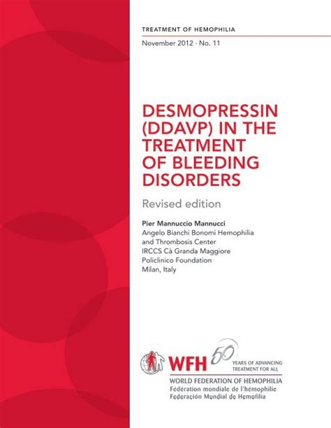 Desmopressin Ddavp In The Treatment Of Bleeding Disorders