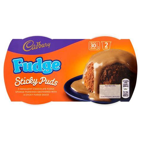 Cadburys Fudge Sponge Pudding 2pk 95g
