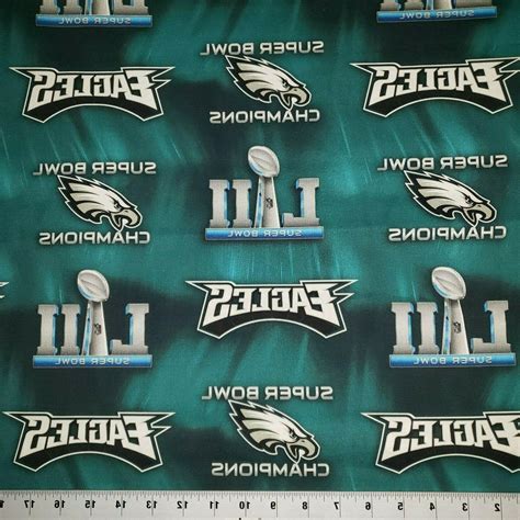 Nfl Philadelphia Eagles Superbowl Cotton Fabric By The