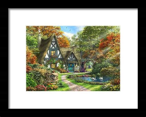 The Autumn Cottage Framed Print By Dominic Davison