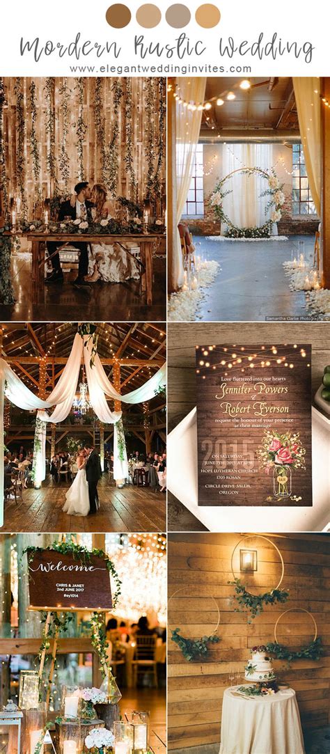 7 Pretty Chic Modern Rustic Wedding Colors And Ideas