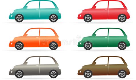 Colorful Cartoon Car Set Stock Illustration Illustration Of Emblem