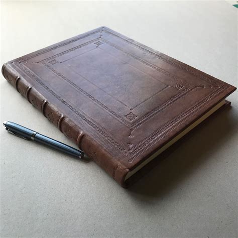 Large A4 Size Plain Paged Journal Writing Book Bound In Etsy Leather Journal Leather