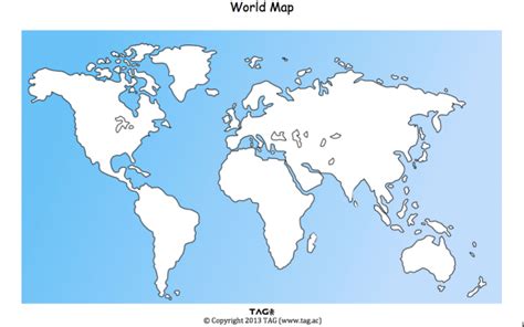 Image Result For Plain Map World Map Printable Blank Printable Blank