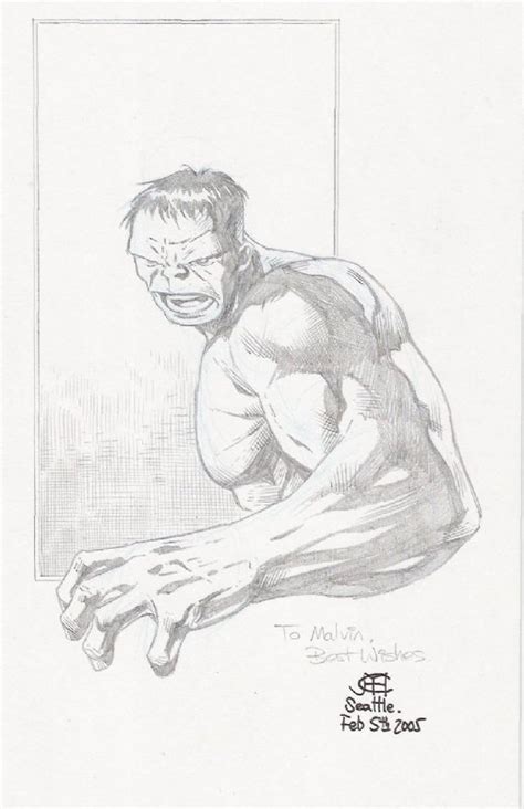 Jim Cheung Hulk Sketch In Malvin Vs March 2012 It Aint Easy Being