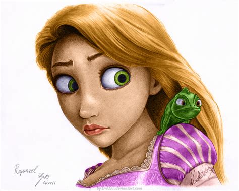 Rapunzel And Pascal By Amaradella On Deviantart