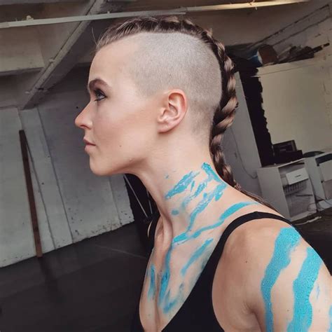 Hot Mohawk Girl Braided Mohawk Shaved Sides Mohawk With Long