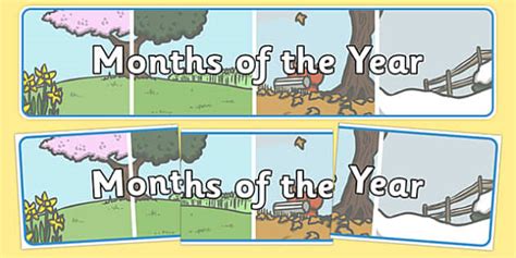 👉 Months Of The Year Display Banner Teacher Made