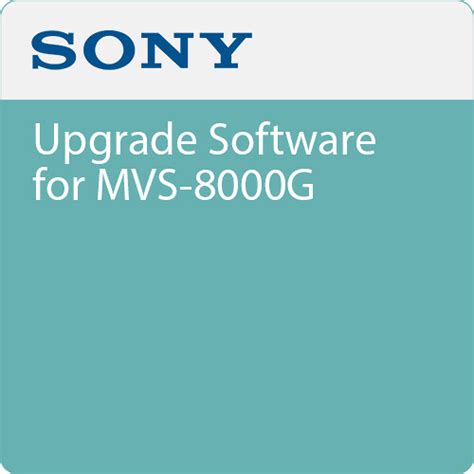 Sony Upgrade Software For Mvs 8000g Bzs8530m01 Bandh Photo Video