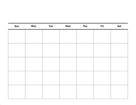 Print 5 Week Calendar Month Calendar Printable