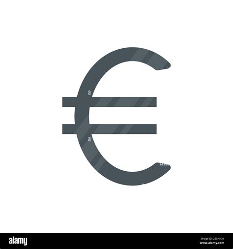 Euro Icon Money Black Symbol Europe Cash Sign Vector Illustartion