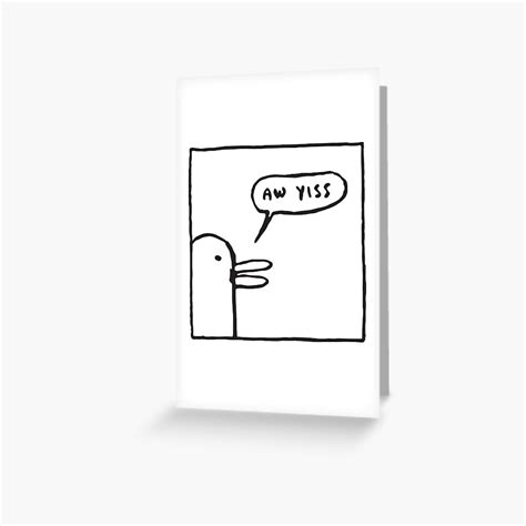 aww yiss meme greeting card by sticker stacker redbubble