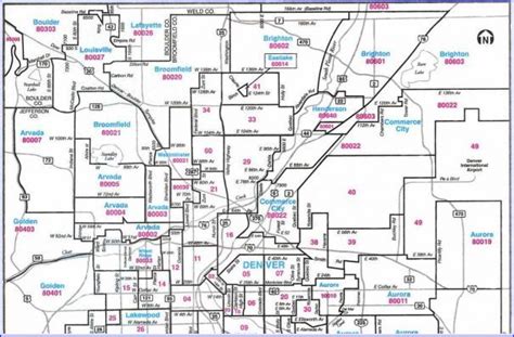 Denver Metro Zip Code Map Large World Map