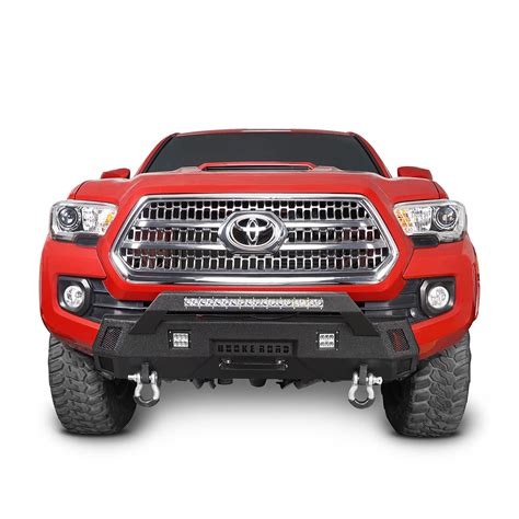Hooke Road Tacoma Steel Bumper Stubby Front Bumper Compatible With