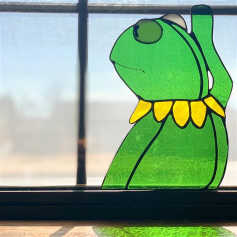 Sad Kermit Rstainedglass