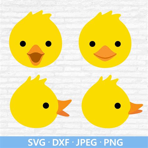 Duck Face Svg Baby Duck Svg Yellow Duck Svg Duck Face Cut File Baby