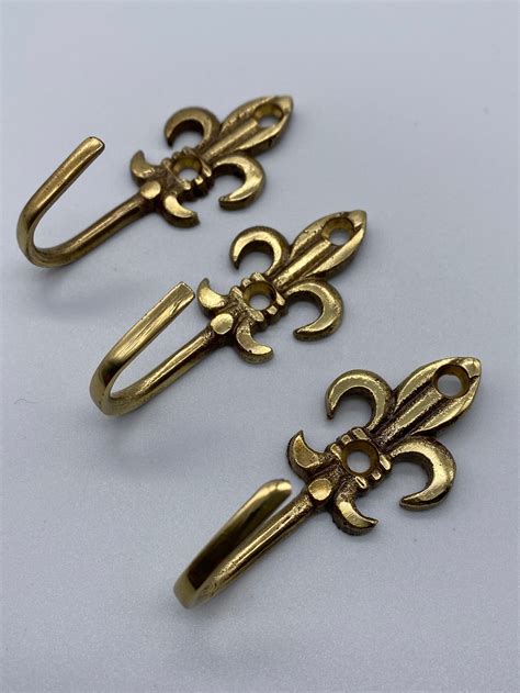 2x Fleur De Lis Curtain Tie Backs Wall Hooks Etsy