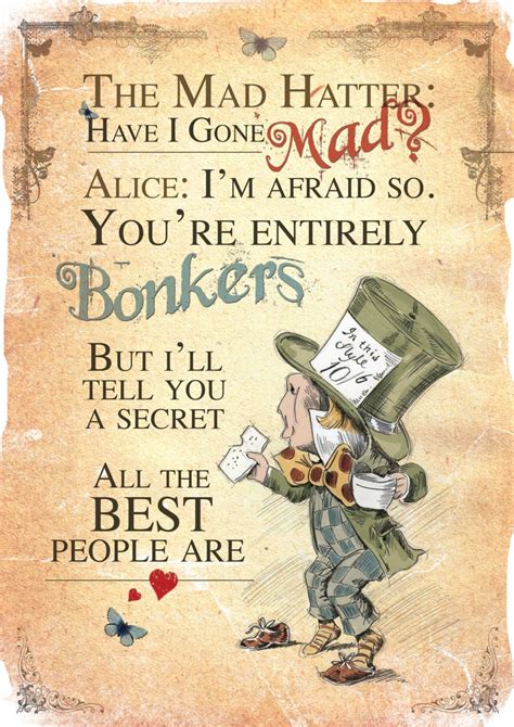 Artwork Should Be Fun — Alice In Wonderland A4 Poster Art Mad Hatter Tea Alice And