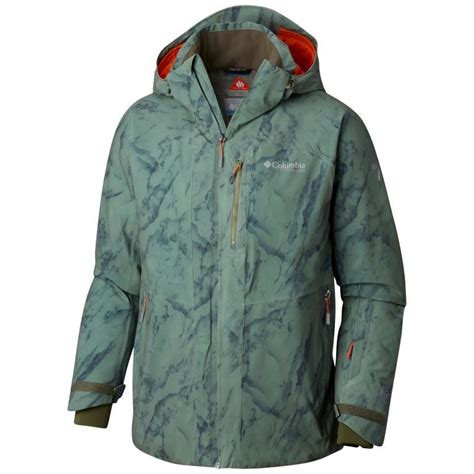 Mosstone Marble Mntn Print Mens Snow Rival Jacket View 0