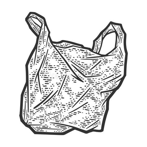 Plastic Bag Sketch Vector Illustration Stock Vector Illustration Of