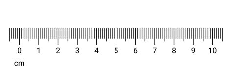 10 Cm Lineal Messwerkzeug Mit Zahlen Skala Vektorcmdiagramm Mit