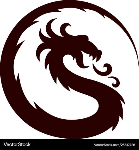 A Dragon Symbol Royalty Free Vector Image Vectorstock