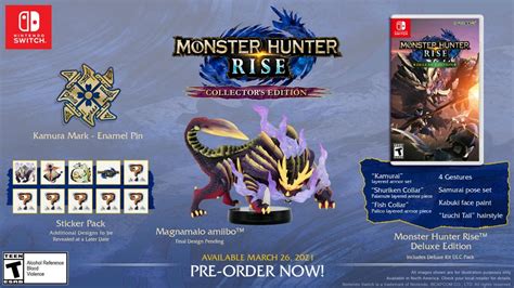 The events of monster hunter rise transpire half a century following the devastation of the last calamity. Monster Hunter Rise - Game Editions and Pre-order Bonuses ...