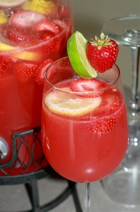 Strawberry Limeade Rum Punch Recipe All She Cooks