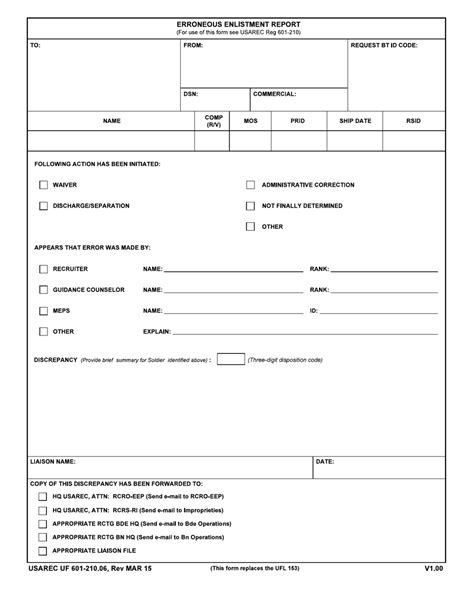 Usarec Form 601 21006 Fill Out Sign Online And Download Fillable