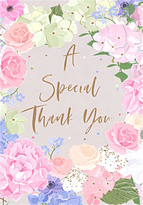 Say thank you with this special card and bring smile on their face. Belly Button Designs - Flowers - Thank You Card #ELE100NQ